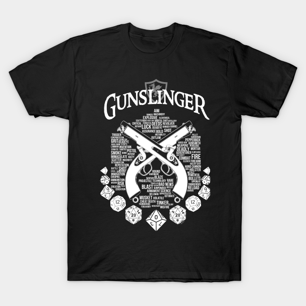 RPG Class Series: Gunslinger - White Version - Gunslinger - T-Shirt | TeePublic